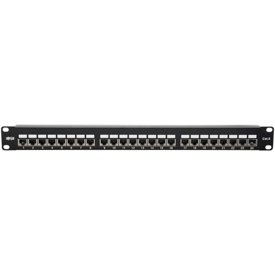 Eaton Tripp Lite Series 24-Port Shielded Cat6 Patch Panel with Krone IDC - 1U Rack Mountable Ethernet Organizer