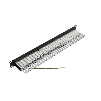 Eaton Tripp Lite Series 24-Port Shielded Cat6 Patch Panel with Krone IDC - 1U Rack Mountable Ethernet Organizer