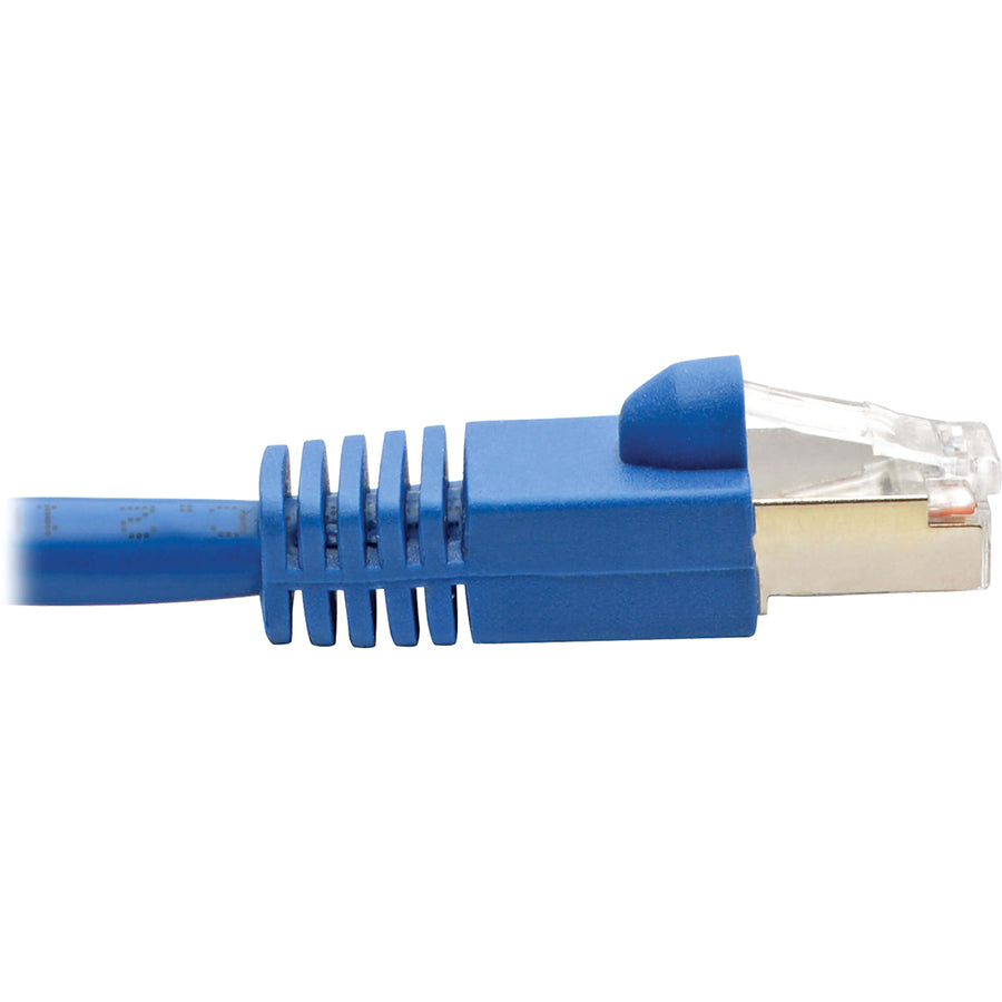 Eaton Tripp Lite Series Cat6a 10G Snagless Shielded STP Ethernet Cable (RJ45 M/M), Blue, 30 ft