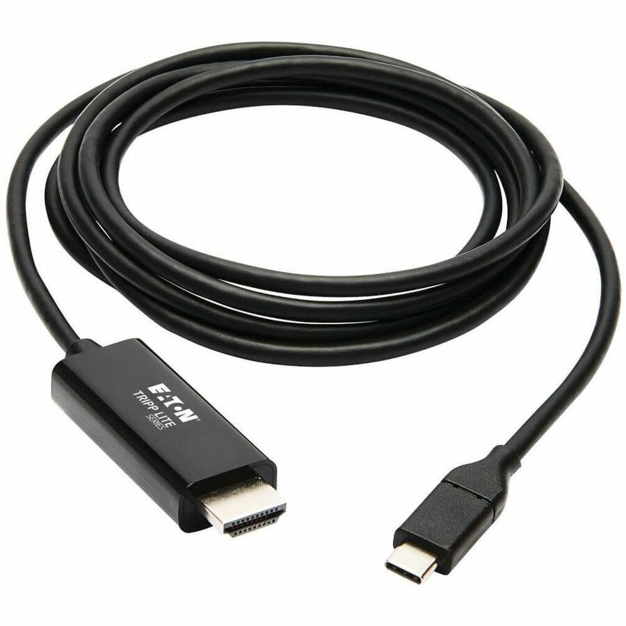 Eaton Tripp Lite Series USB-C to HDMI Adapter Cable (U444-006-H4K6BE), 6 ft., 4K 60Hz, Thunderbolt 3 Compatible, Black