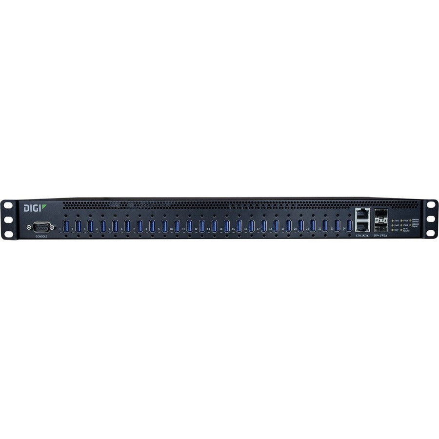 Digi AnywhereUSB 24 Plus USB/Ethernet Combo Hub - Rack Mountable 24 USB 3.1 Ports with Failover Redundancy