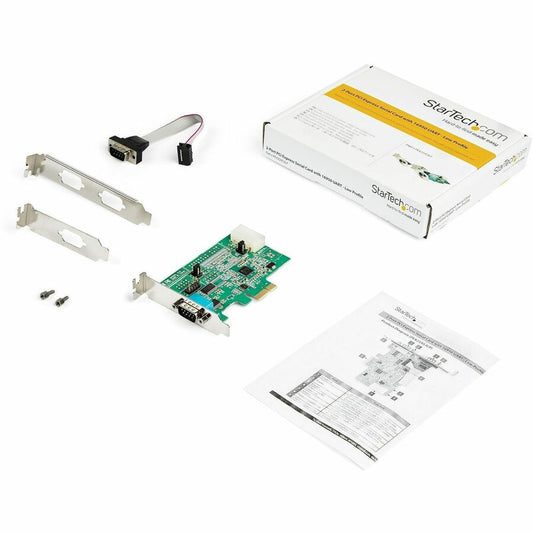 StarTech.com 2-Port PCIe RS232 Serial Adapter Card with 16950 UART - Low Profile PCIe Serial Controller