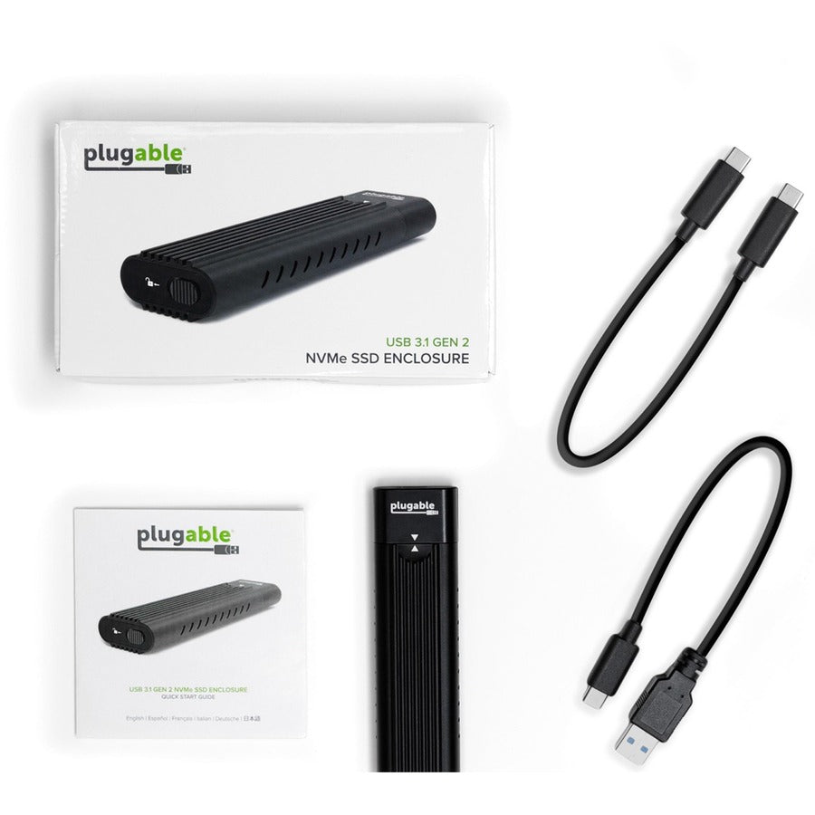 Plugable USB-C to M.2 NVMe Enclosure USBC-NVME – Tool-Free External Drive for Thunderbolt 3 & USB 3.1 Gen 2