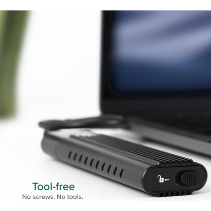 Plugable USB-C to M.2 NVMe Enclosure USBC-NVME – Tool-Free External Drive for Thunderbolt 3 & USB 3.1 Gen 2