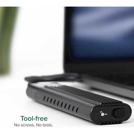 Plugable USB-C to M.2 NVMe Enclosure USBC-NVME – Tool-Free External Drive for Thunderbolt 3 & USB 3.1 Gen 2