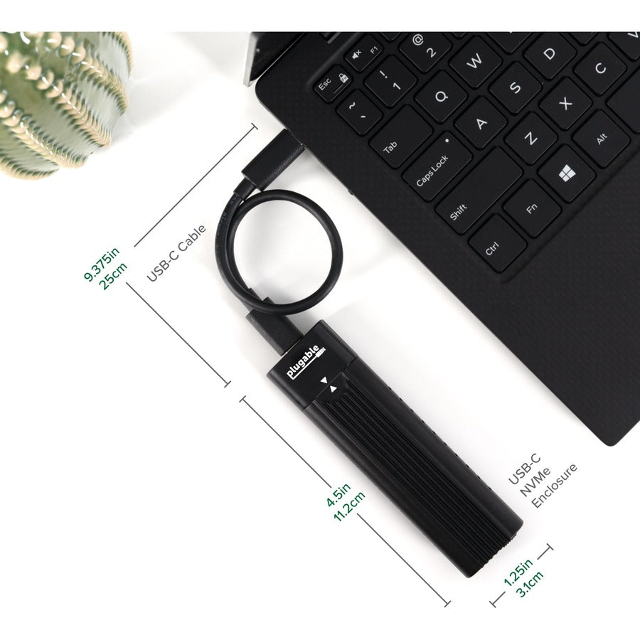 Plugable USB-C to M.2 NVMe Enclosure USBC-NVME – Tool-Free External Drive for Thunderbolt 3 & USB 3.1 Gen 2