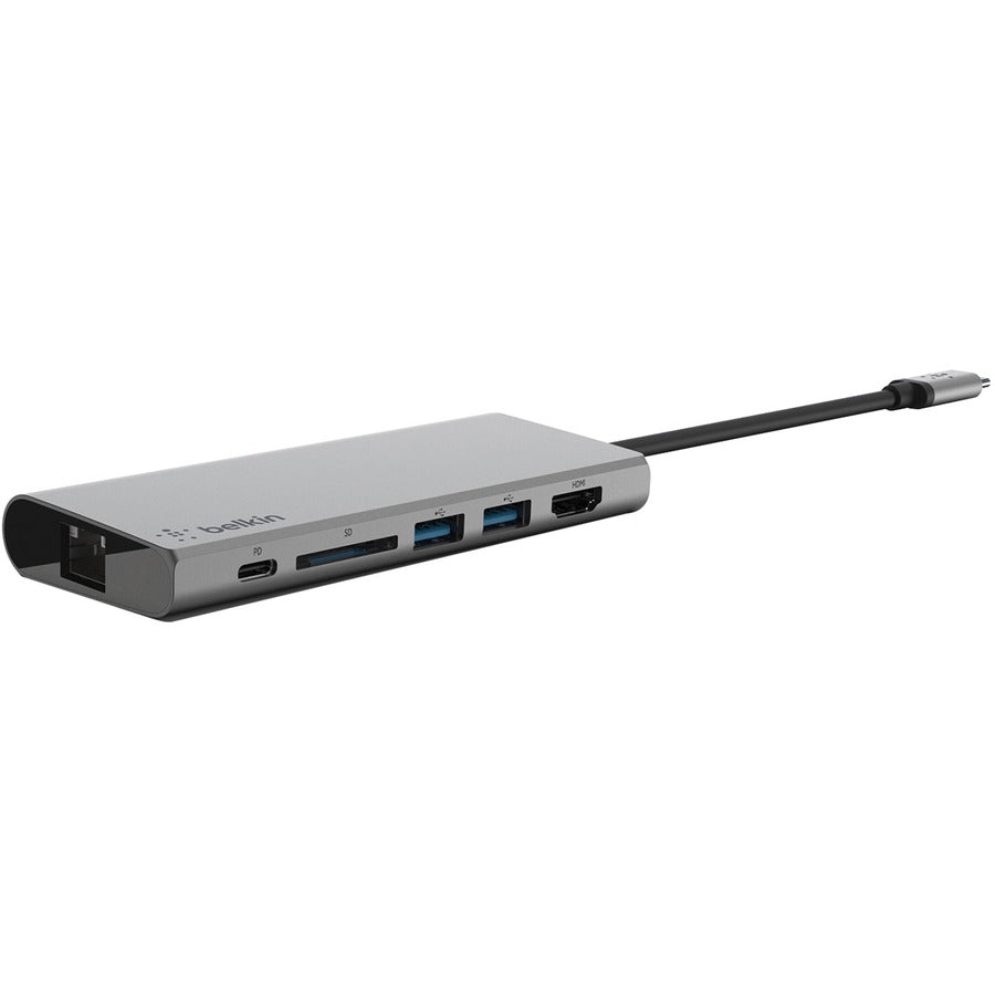 Belkin USB-C 6-in-1 Multiport Adapter and Docking Station with 4K HDMI and 60W Power Delivery