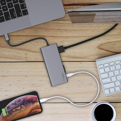 Belkin USB-C 6-in-1 Multiport Adapter and Docking Station with 4K HDMI and 60W Power Delivery