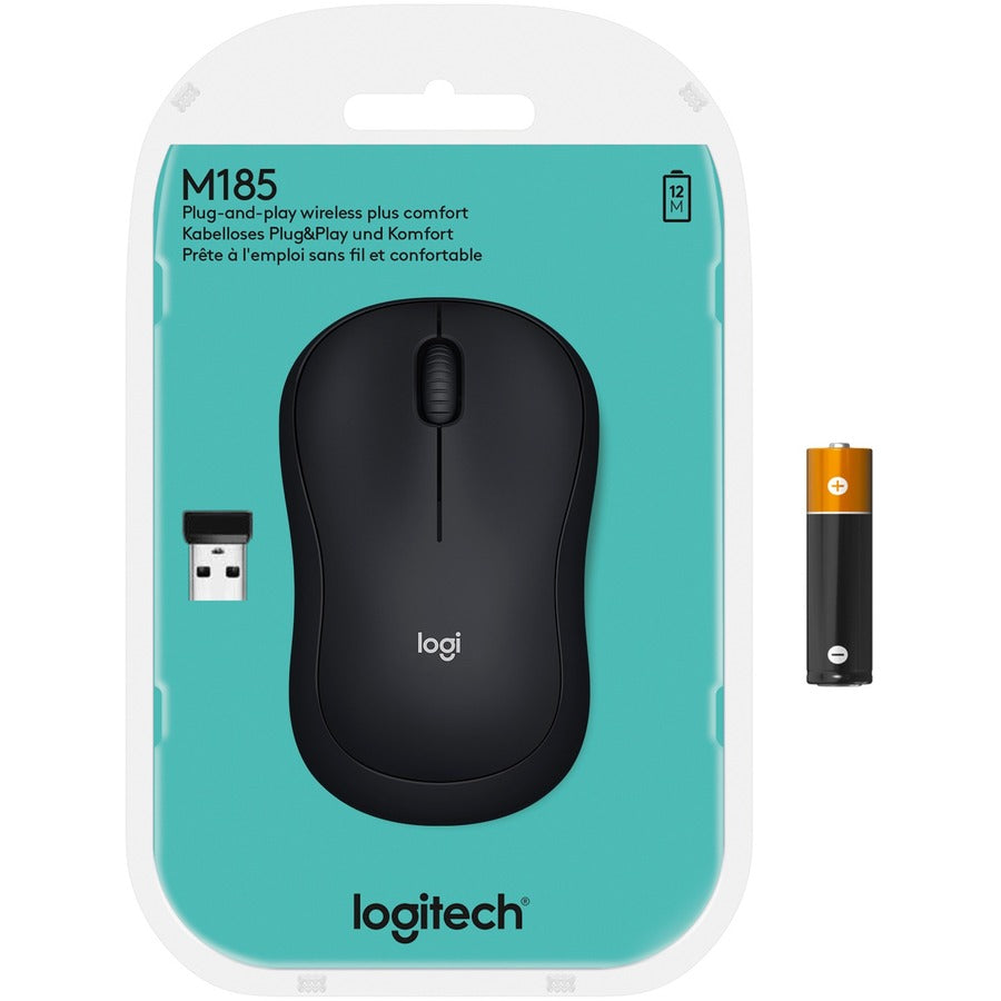 Logitech M185 Wireless Mouse – Reliable 2.4 GHz Connectivity with 1 Year Battery Life