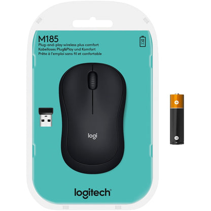 Logitech M185 Wireless Mouse – Reliable 2.4 GHz Connectivity with 1 Year Battery Life