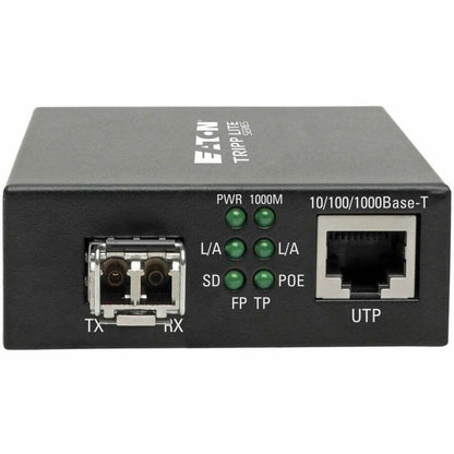 Eaton Tripp Lite Series N785-P01-LC-MM1 Gigabit Multimode Fiber to Ethernet Media Converter with PoE+ Support
