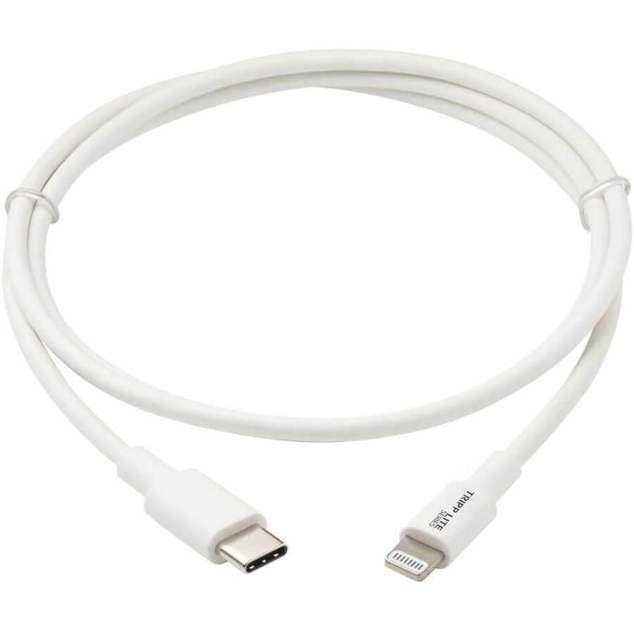 Eaton Tripp Lite Series USB-C to Lightning Cable (M/M), 3 ft., White - MFi Certified for Apple Devices