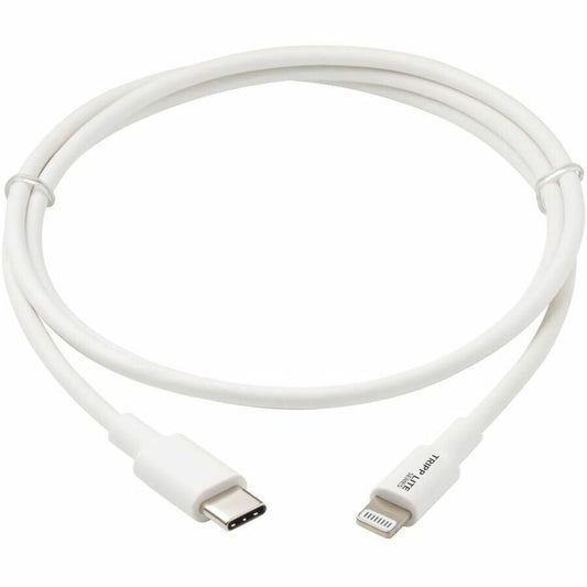 Eaton Tripp Lite Series USB-C to Lightning Cable (M/M), 3 ft., White - MFi Certified for Apple Devices