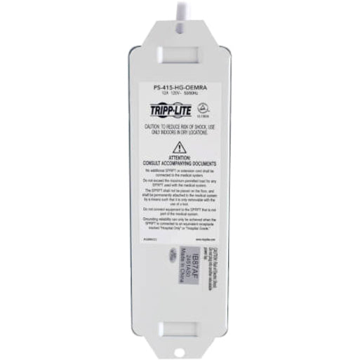 Eaton Tripp Lite Series PS-415-HG-OEMRA Medical-Grade Power Strip with 4 Outlets and 15 ft. Cord