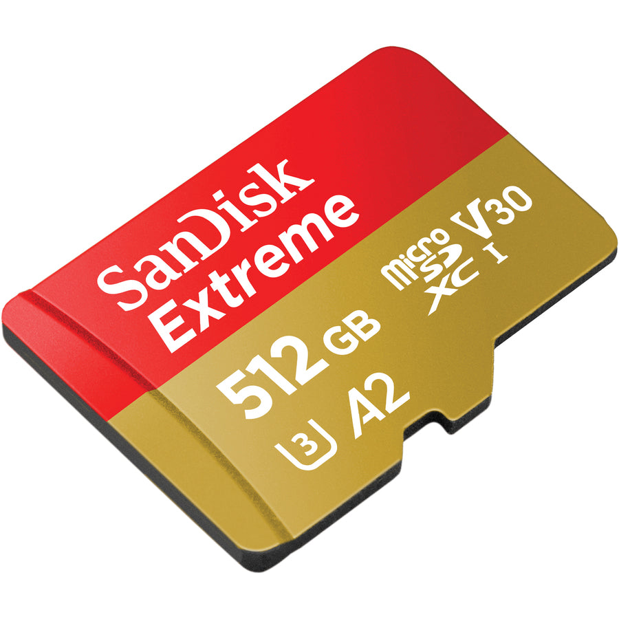 SanDisk Extreme 512 GB UHS-I microSD Card - High-Speed Storage for 4K UHD and Apps