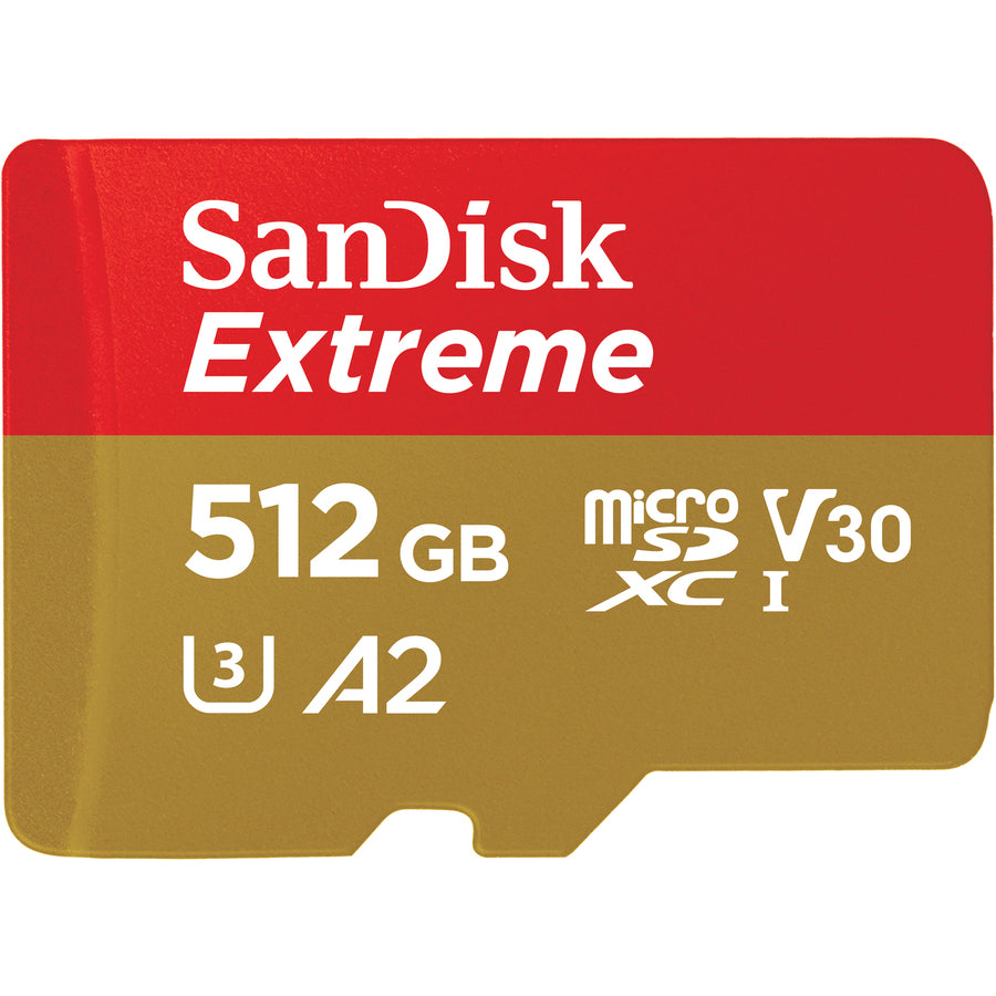 SanDisk Extreme 512 GB UHS-I microSD Card - High-Speed Storage for 4K UHD and Apps