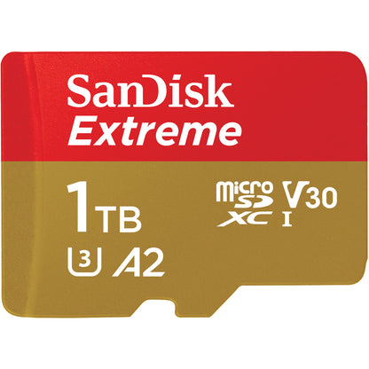 SanDisk Extreme 1TB UHS-I microSD Card for High-Performance Recording and App Use