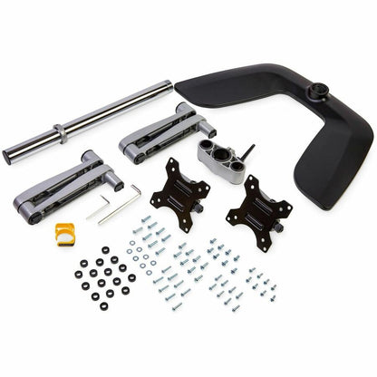 StarTech.com ARMDUALSS Dual Monitor Stand – Adjustable Articulating Desktop Mount for 32-Inch VESA Displays in Silver