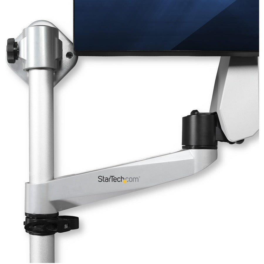 StarTech.com Wall Mount Workstation - Adjustable Single Monitor Sit-Stand Desk with Padded Keyboard Tray and Articulating Arm
