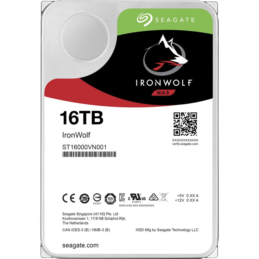 Seagate IronWolf ST16000VN001 16TB Internal 3.5-Inch SATA Hard Drive for NAS