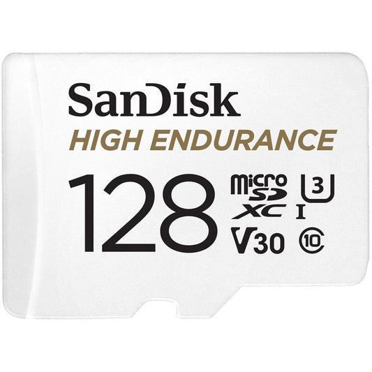 SanDisk High Endurance 128GB microSD Card – Reliable 4K & Full HD Recording, Class 10, U3, V30, Up to 100MB/s Read Speed