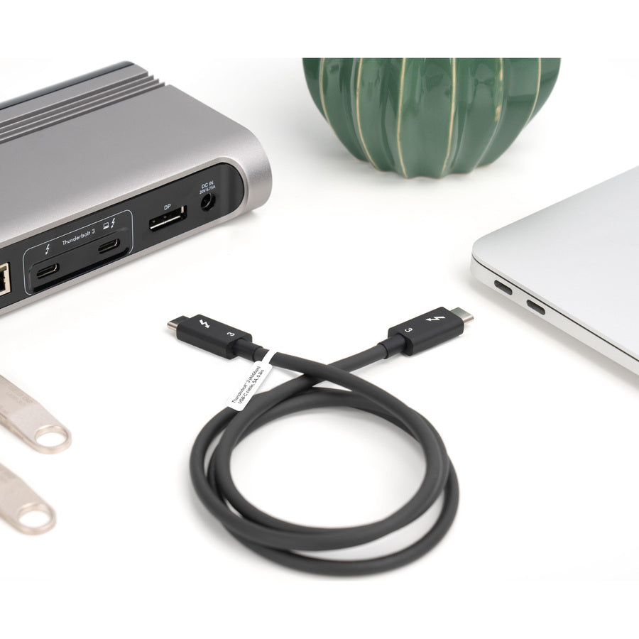 Plugable Technologies Thunderbolt 3 Cable (40Gbps, 2.6ft) with 100W Power Delivery