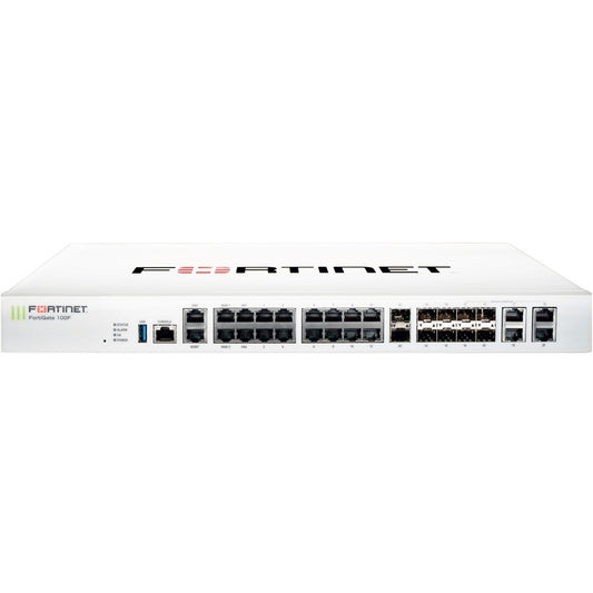 Fortinet FortiGate 100F Network Security Firewall Appliance – Advanced Threat Protection, 10-Gigabit Ethernet, 22 Ports
