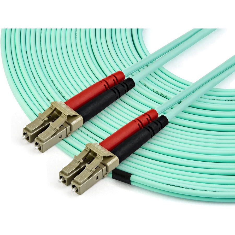 StarTech.com 15m (50ft) LC/UPC to LC/UPC OM4 Multimode Fiber Optic Patch Cable - 100G High-Speed Data Transmission