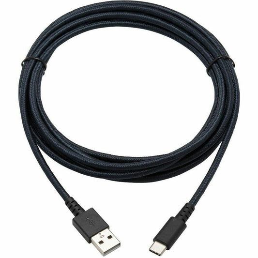 Eaton Tripp Lite Series Heavy-Duty USB-A to USB-C Cable, 10 ft, Gray - Durable USB 2.0 Data Transfer and Charging Cord with Reinforced UHMWPE and Aramid Fiber Construction