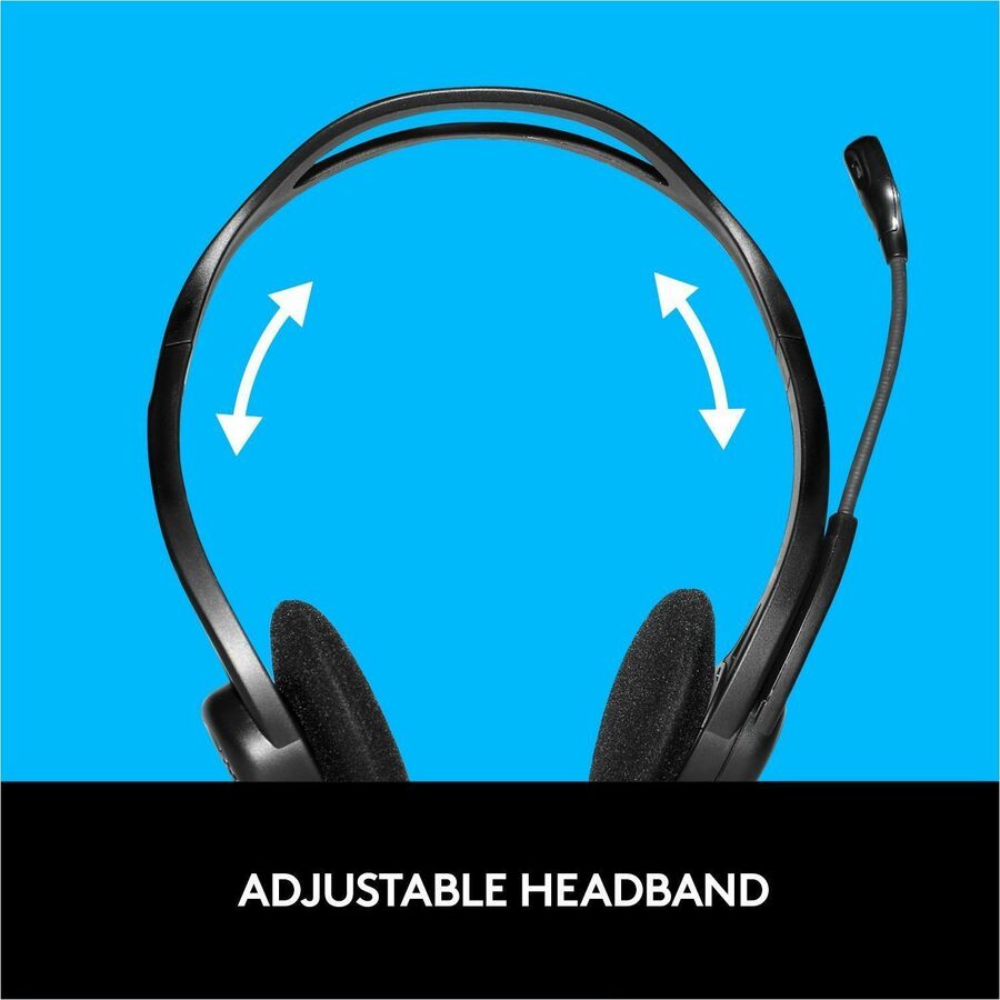 Logitech 960 USB Computer Headset – Noise-Cancelling Binaural Over-the-Head Design with Microphone