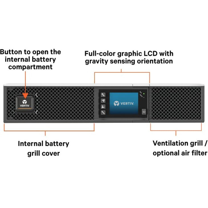 Vertiv Liebert GXT5 1500VA 120V Online Double Conversion UPS with SNMP/Webcard