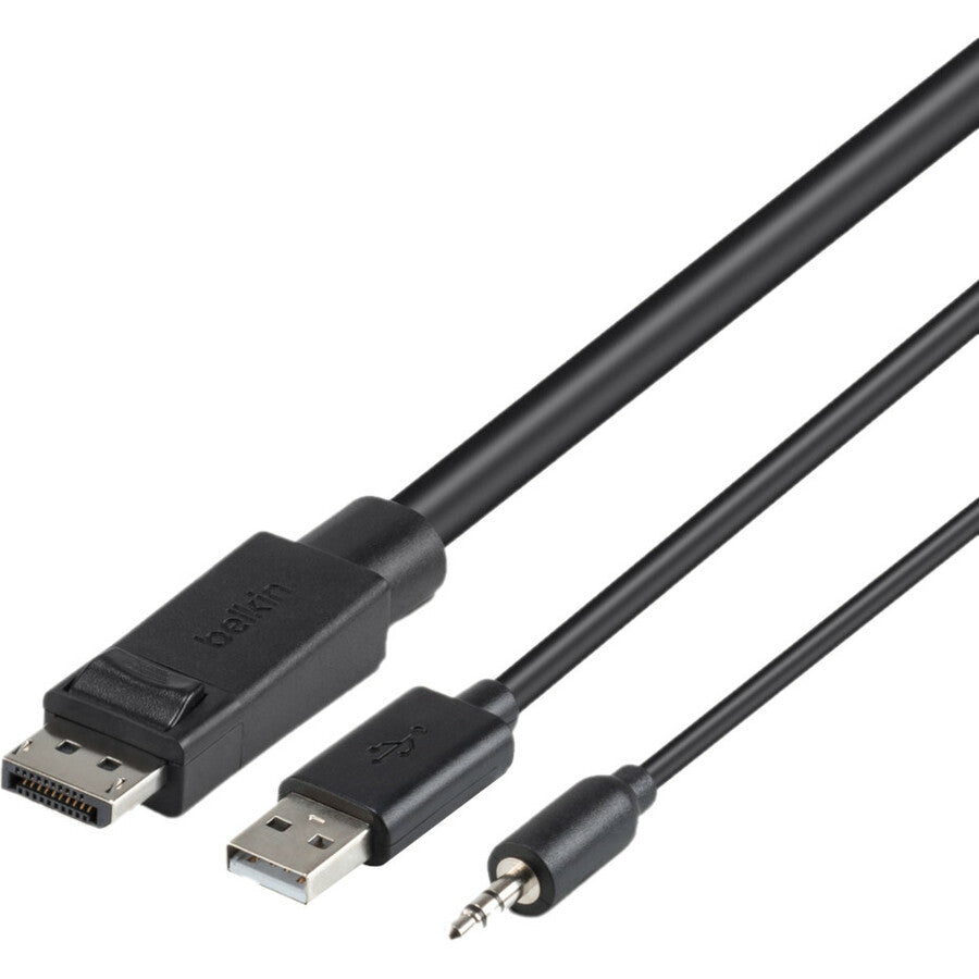 Belkin TAA Certified DisplayPort USB Audio KVM Cable, 6 ft - Model F1D9019B06T