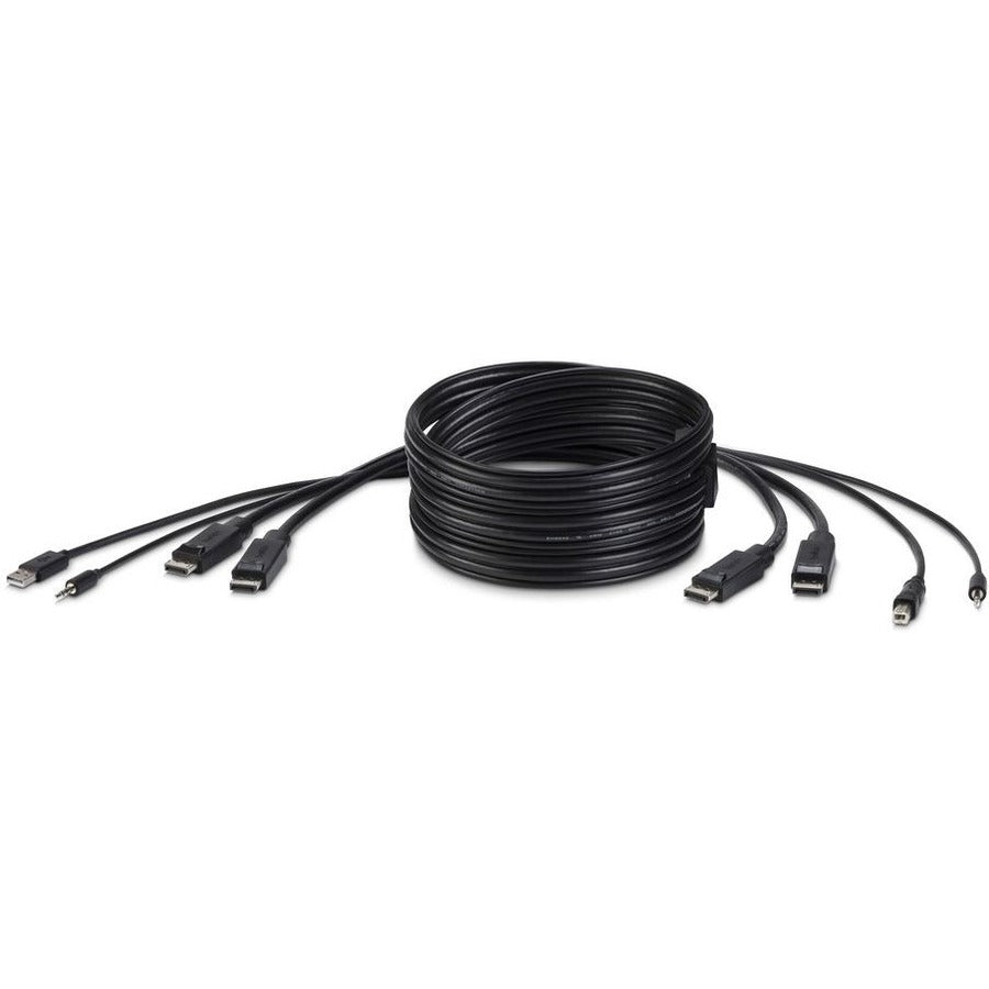 Belkin F1D9020B06T TAA Compliant Dual DisplayPort, USB, and Audio KVM Cable - 6 ft