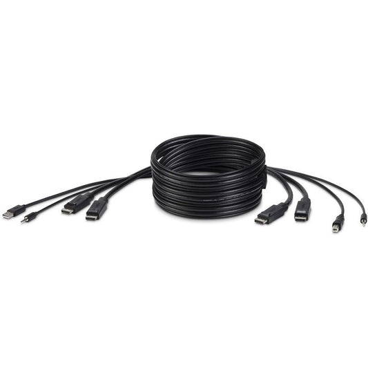 Belkin F1D9020B06T TAA Compliant Dual DisplayPort, USB, and Audio KVM Cable - 6 ft