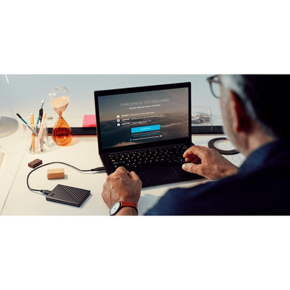 WD My Passport 4TB Portable External Hard Drive - Slim Black Design with USB 3.0 and Built-in Encryption