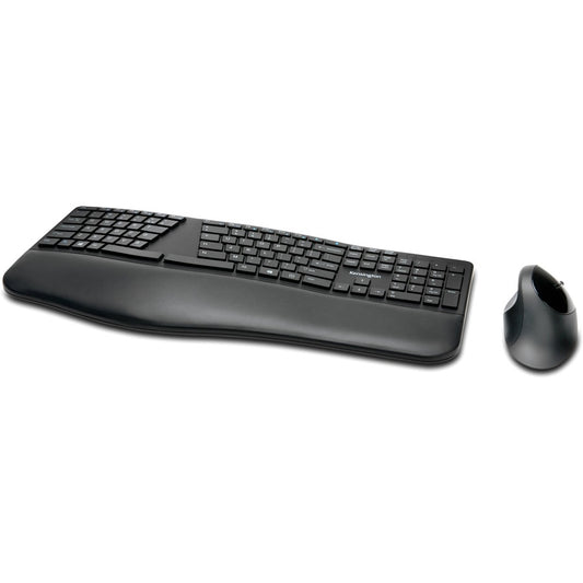 Kensington Pro Fit Ergo Wireless Keyboard and Mouse - Black, Part Number K75406US