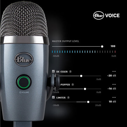 Blue Yeti Nano Wired Condenser Microphone for Streaming and Recording