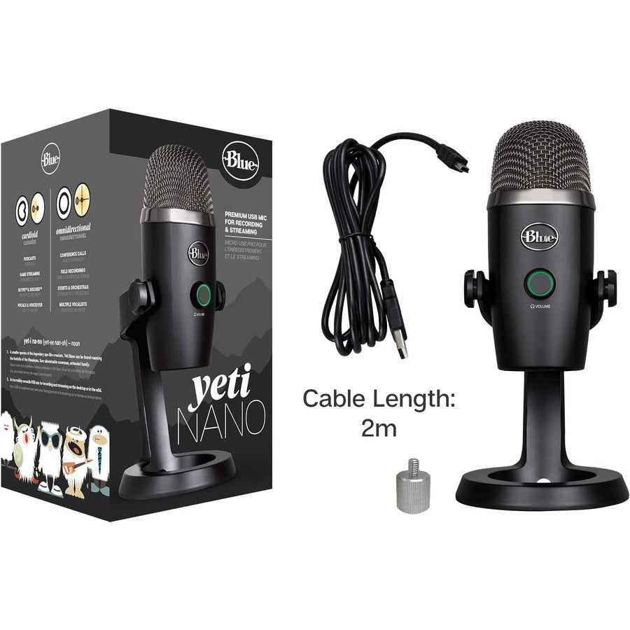 Blue Yeti Nano Wired Condenser Microphone for Streaming and Recording