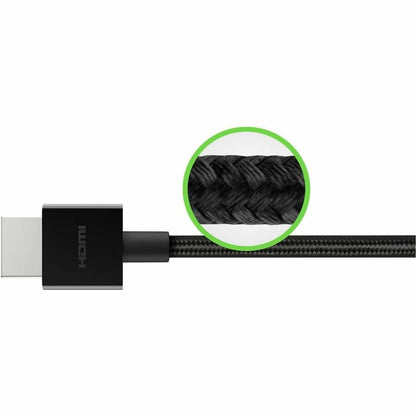Belkin 8K Ultra High Speed HDMI 2.1 Braided Cable – 3.3 ft, Supports 4K & 8K HDR, Dolby Vision & eARC for Gaming & Streaming