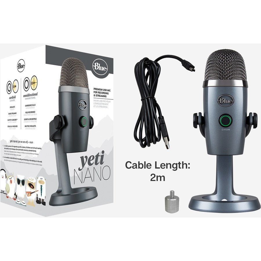 Blue Yeti Nano Wired Condenser Microphone for Streaming and Recording