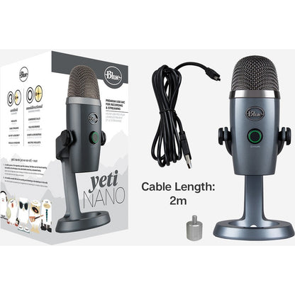 Blue Yeti Nano Wired Condenser Microphone for Streaming and Recording
