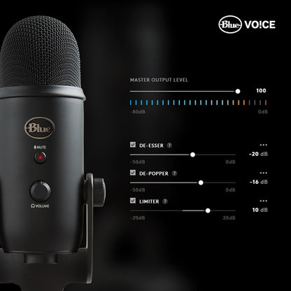 Blue Yeti Professional Multi-Pattern USB Microphone for Recording & Streaming