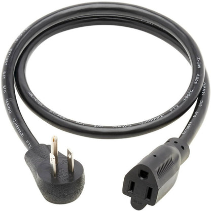 Eaton Tripp Lite Series 3 ft. Heavy-Duty Power Extension Cord with Right-Angle NEMA 5-15P Plug