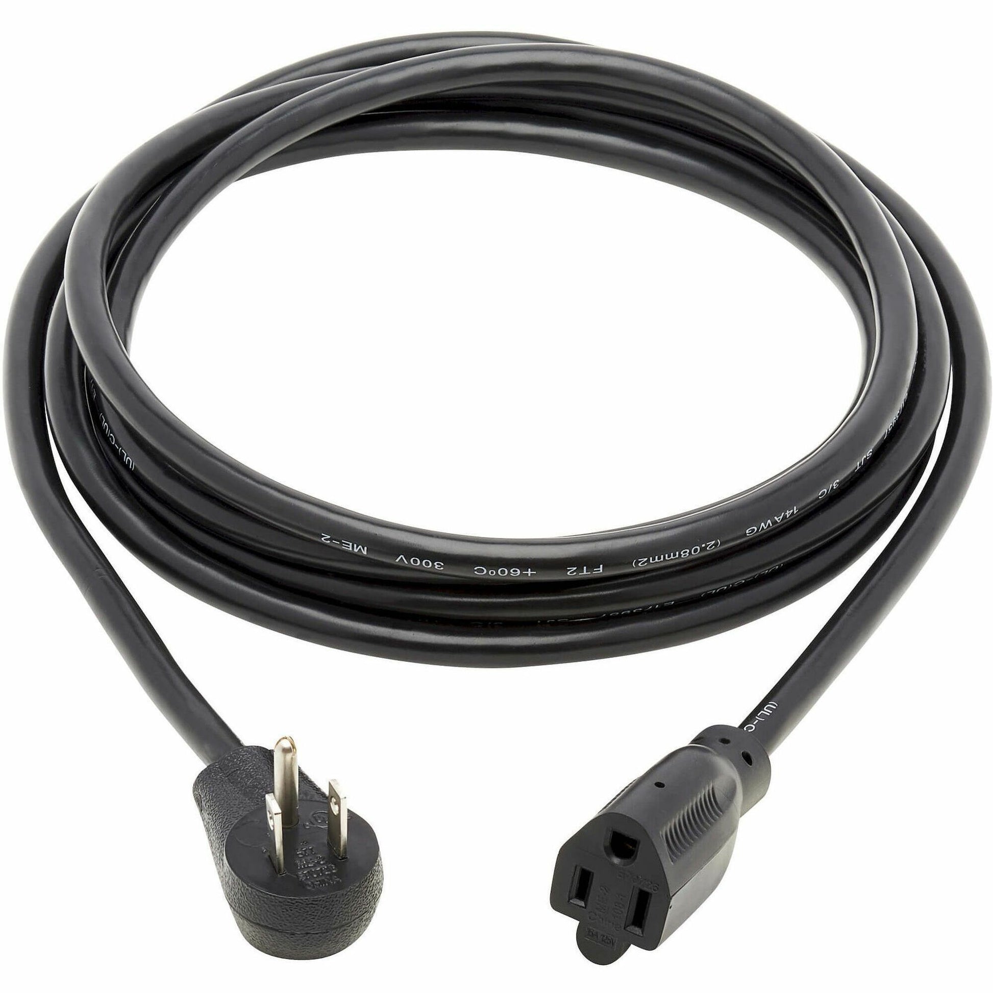 Eaton Tripp Lite Series Power Extension Cord, 10 ft. Heavy-Duty NEMA 5-15P to NEMA 5-15R - Black