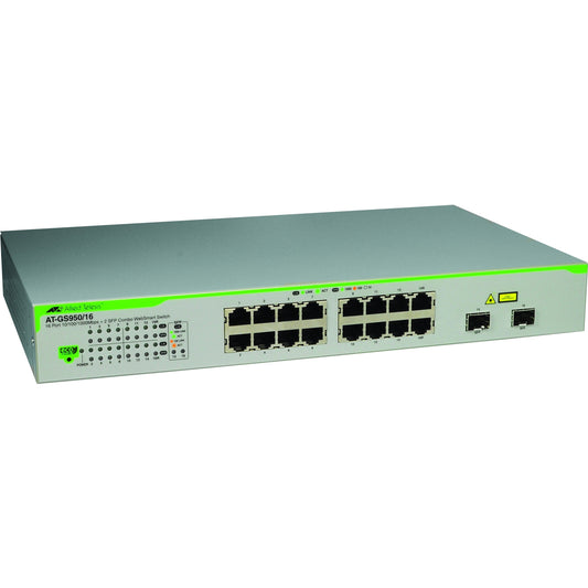 Allied Telesis AT-GS950/16 16-Port Gigabit WebSmart Switch for Network Management and Expansion