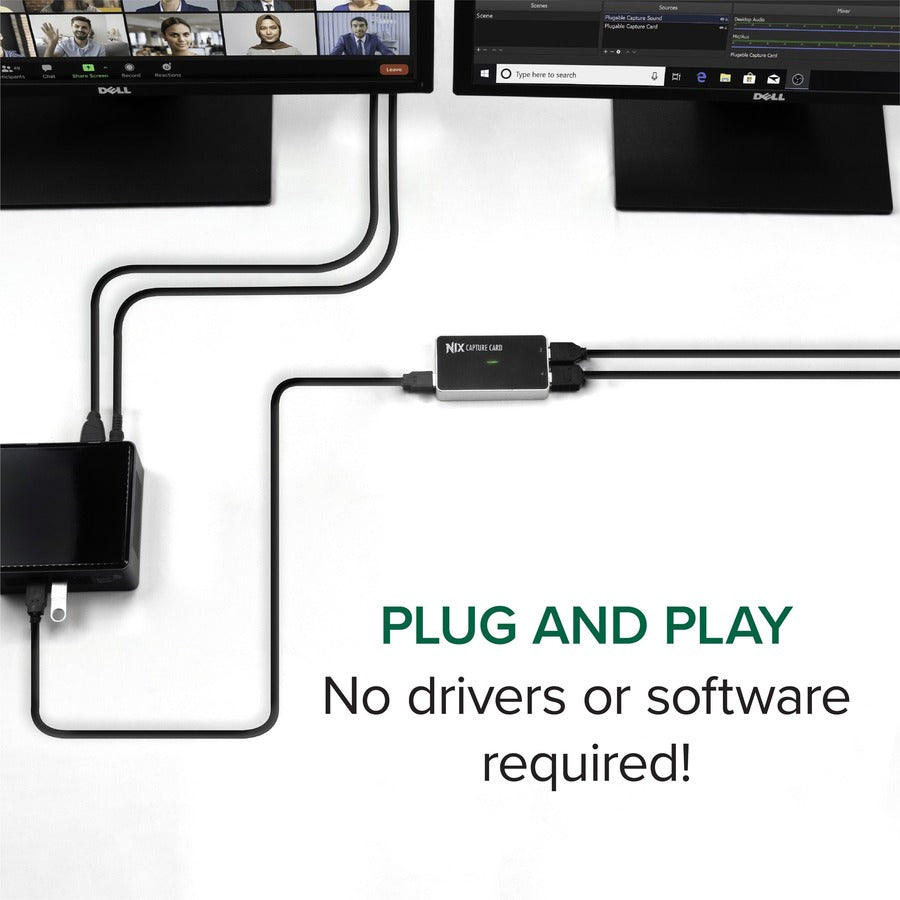 Plugable Performance NIX HDMI Video Game Capture Card 1080p 60FPS with USB-C & USB 3.0