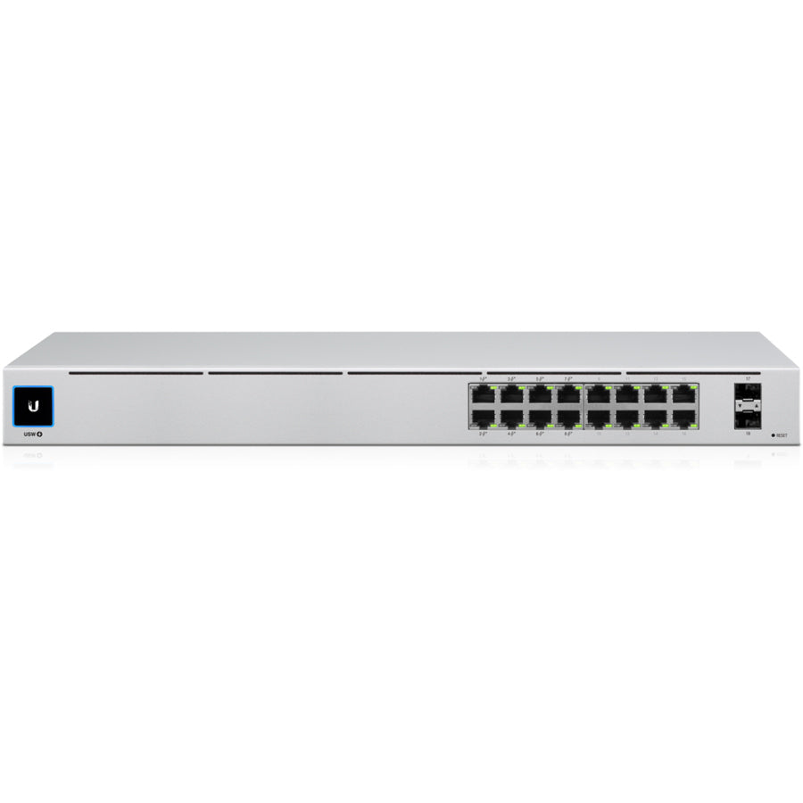 Ubiquiti UniFi USW-16-POE 16-Port Gigabit Managed Layer 2 Switch with PoE+ and SFP Ports