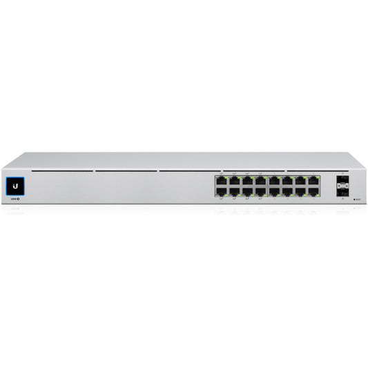 Ubiquiti UniFi USW-16-POE 16-Port Gigabit Managed Layer 2 Switch with PoE+ and SFP Ports