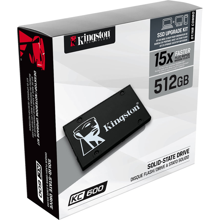 Kingston KC600 512GB SSD - 2.5-Inch SATA Internal Drive with 550MB/s Read and 520MB/s Write Speeds