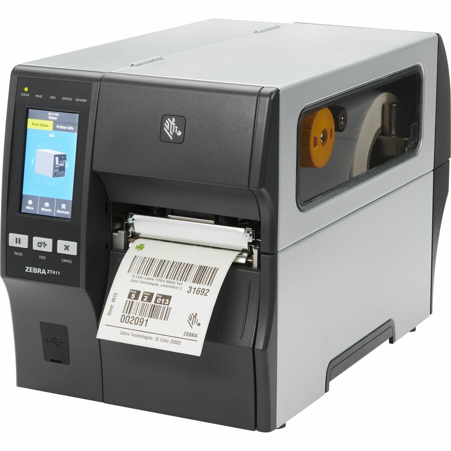 Zebra ZT411 Industrial Thermal Label Printer with 4-Inch Print Width and RFID Capabilities